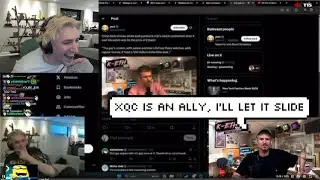 xQc реагирует на Итана Кляйна, отвечающего xQc после его спорной шутки