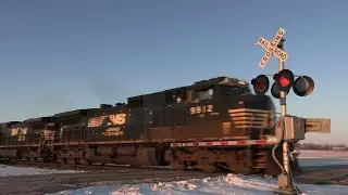 CN Freight Train - Highway Y (Winter)