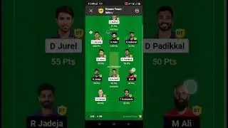 RR VS CSK Dream11 dream team RR VS CSK DREAM11 TEAM RR VS Chennai super kings #sort