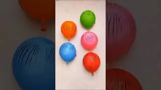 🟢🔴🟠🔵 colorful balloon popping #satisfying #balloonpopping
