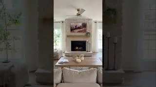 DIY fireplace makeover!! I went with stone & I love the new look!! #stonefireplace #fireplace