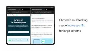Chrome&rsquo;s multitasking usage increases 18x on large screens