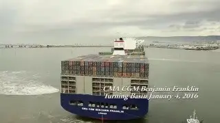 CMA CGM Benjamin Franklin turning basin