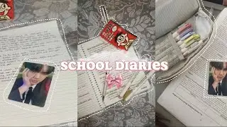 SCHOOL DIARIES 🎐🐇| Note taking, Zb1, Yunjin, Studying