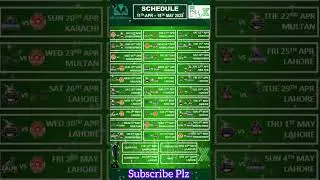HBL PSL 2025 All Teams Matches Schedule #hblpsl2025 #hblpsl10 #psl #pslschedule #shortsfeed