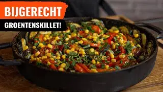 Bijgerecht van GROENTEN op de BBQ | Groenten Skillet! 🔥