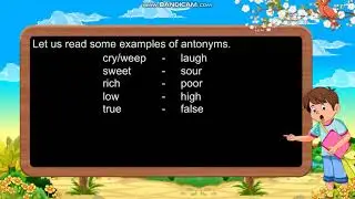 Class 2: Antonyms