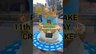 Every cake tells a royal story 👑🎂Customized 2-tier crown cake for 11th birthday 💙