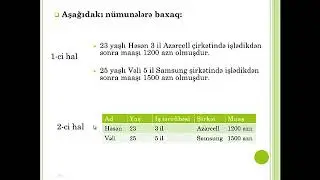 Verilənlər bazası- Gündüz Mirzəbəyli