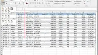 Excel: Sélectionner-Couper-Copier-Coller des cellules dans un tableau.
