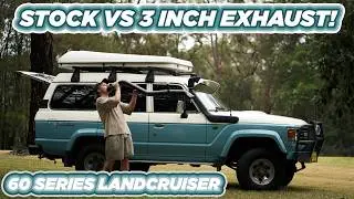 STOCK VS 3-INCH EXHAUST, INSTALL & COMPARISON / LANDCRUISER