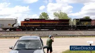KCS Veteran's Unit Trails on CPKC Grain Train