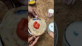 Bajre ki roti with chhach #pkkuri #morning #food #shyambaba