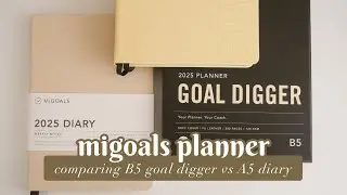 migoals planners: B5 goal digger vs A5 diary unboxing and flipthrough