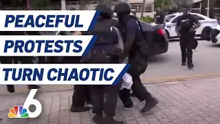 Peaceful Protests in Miami Turn Chaotic