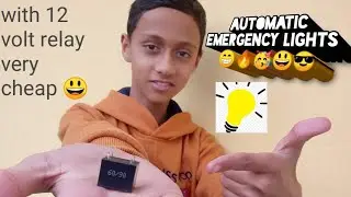 Emergency light with 12 volt relay module
