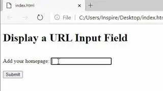 Web designing ! Lec 85 Html input type url ! Display a url input field