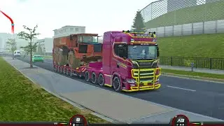 STREAM RT Hauling Agricultural Truck to Stuttgart morning 🌄 Delivery with fog #truckofeurope3