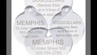 Stainless Steel Pet Id Tags , Bone, Round, and Heart  Includes up to 8 Lines of Customized Text  Fro