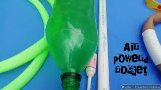 How to make air powerd rocket //stomp rocket launcher.