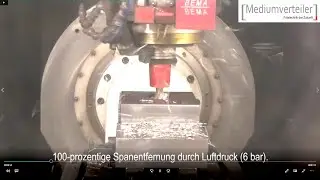 HSC Fr&auml;sen und Bohren (1.0503) in Trockenzerspanung mit dem System Mediumverteiler