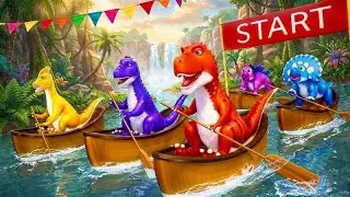 Dinosaurs Epic Boat Race in the River 🦖🚤 | Dinos World