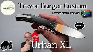 A grand grail unboxing&hellip; rich black micarta & mammoth molar inlays in a Custom Trevor Burger Urban XL