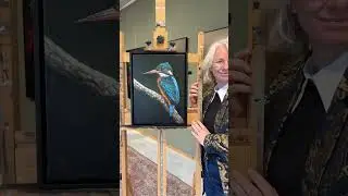 Gertje de ijsvogel, geschilderd met olieverf op linnen.  #fineart  #kunst #kunstliefhebbers