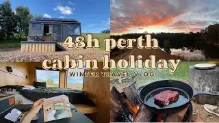 48 hour perth cabin holiday 🇦🇺 campfire cooking, beautiful sunrise, first business class flight