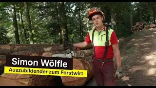 Simon W&ouml;lfle, Auszubildender zum Forstwirt