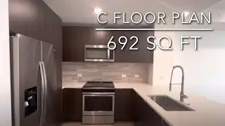 Virtual Tour: Modern 1 bd / 1 ba Apt by Houston&rsquo;s Buffalo Bayou | Hanover Parkview C Floor Plan
