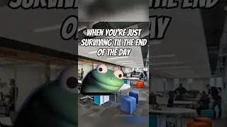 Surviving the last hour of work like: #lizardmeme #lizard