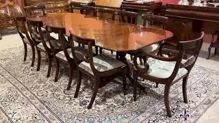 Antique George III Regency Dining Table & Barback Dining Chairs