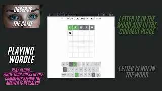 Playing Wordle - Attempt 3 #wordle #ObserveTheGame #gameplay