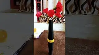Large thread spool flowervase#diy #shorts