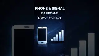 MS Word Code Trick: Phone 📱 & Antenna Bars 📶 Symbol |#keyboard #asmr #tricks #tips #msword