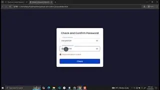 Check and Confirm Password Using HTML, CSS and JavaScript with Source Code