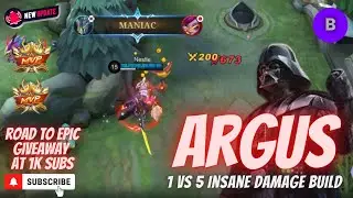 MANIAC!! ARGUS INSANE DAMAGE GAMEPLAY - ARGUS TOP GLOBAL BUILD