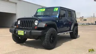 2010 Jeep Wrangler Unlimited Sport JKU Deep Water Blue Pearl