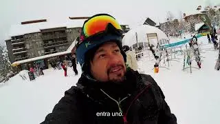 Snowboarding broken leg oops. Me parto la pierna haciendo tabla de nieve en Canada