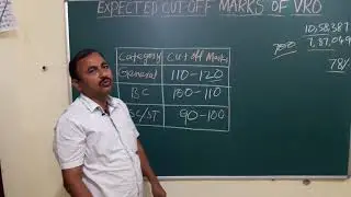 Expected cut off marks of VRO Exam.