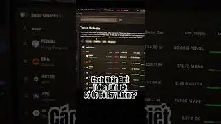 C&aacute;ch check lịch Unlock Token