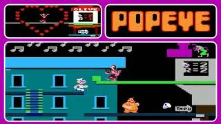 Popeye (NES 1982) | Player B | Full Game | No Commentary