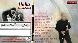 TUTORIAL: Hello (Lionel Richie) flauto tenore, tenor recorder, flauta dulce tenor, fl&ucirc;te &agrave; bec tenor