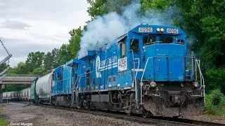 Chasing Former Conrail Super 7s On Ohio Central RR!