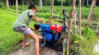 Village Boys Try To Start a Chaina Shallow Machine!! But He is fail to machines start.