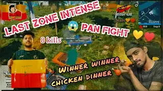 BGMI Rising | 😱Last Zone intense pan fight | Red parasite 8kills chicken dinner match highlights 🐓🍗