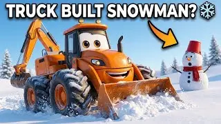 Winter Wonderland ❄️ Construction Truck Song for Toddlers