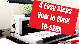 How to use TruBind's Manual Coil Binding Machine with Electric Inserter - TB-S20A - 4 Easy Steps!