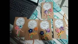 DIY Happy Teacher's Day Flower Card 💐🌹&hearts;️